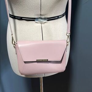 Tuscany Leather Chic Pink Crossbody Bag One Size Natural Leather Made in Italy